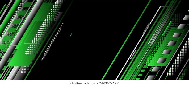 green and black abstract background with lines