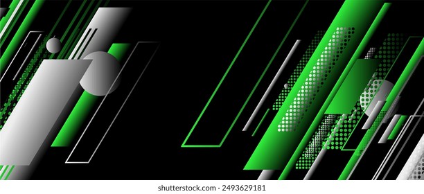 green and black abstract background with lines