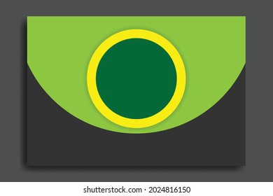 Green and black abstract background with orange circle in the middle. Great backgrounds for laptops, computers, flyers, banners, covers, social media, sales templates etc