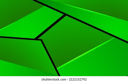 Fondo abstracto verde y negro. diseño de plantilla con estilo 3d. eps10