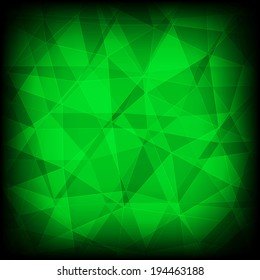 Green and black abstract mosaic background 