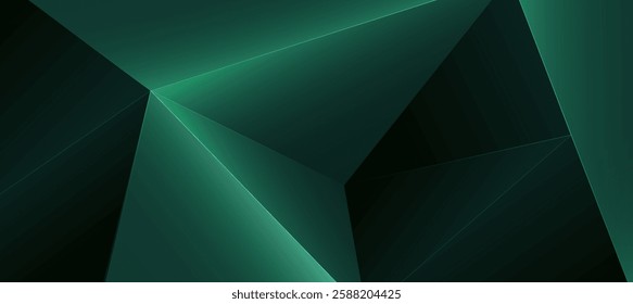 green and black abstract polygon luxury background vector,technology innovation background