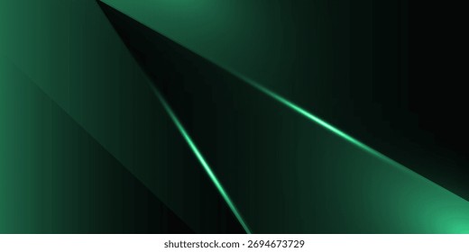 vetor de fundo de luxo polígono abstrato verde e preto, fundo de inovação de tecnologia