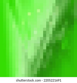 Fondo de mosaico de píxeles cuadrados abstractos de color verde y negro