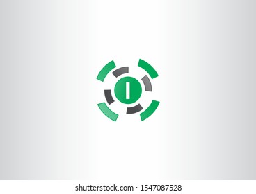 Green with black abstract technology style modern design