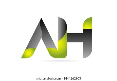 Joined Connected Ah H Yellow Black Stock Vector Royalty Free