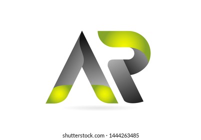 green black alphabet letter AR A R combination logo design suitable for a company or business