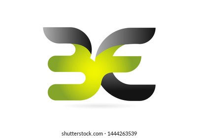 green black alphabet letter BE B E combination logo design suitable for a company or business