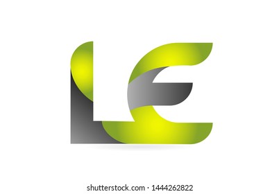 green black alphabet letter LE L E combination logo design suitable for a company or business