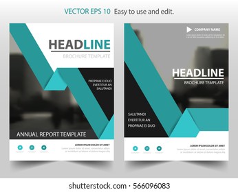 Green black annual report Leaflet Brochure Flyer template design, book cover layout design, abstract business presentation template, a4 size design