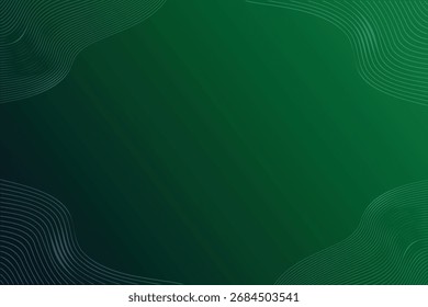 Fondo verde y negro con una línea blanca retorcida 