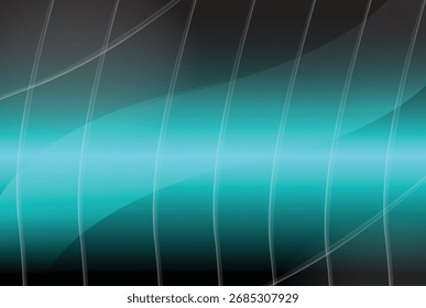 Fondo verde y negro con líneas de onda blancas