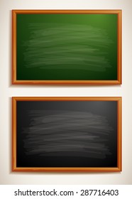 Green and black blackboard
