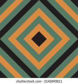 Green, black, and brown abstract geometric diagonal square background. Vector illustration.