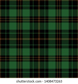 Green, Black and Brown tartan Plaid pattern. Scottish textile pattern background design.