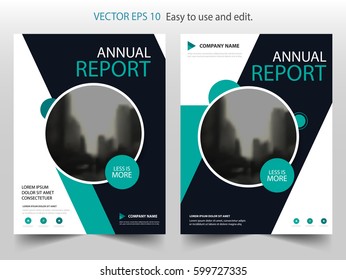 Green black circle Vector Brochure annual report Leaflet Flyer template design, book cover layout design, abstract business presentation template, a4 size design