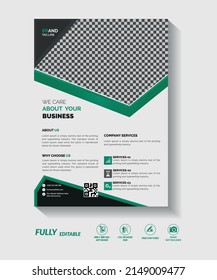 Green and black company brochure template