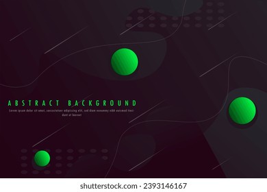 Green and black contrast corporate waves background. green round in black backround, abstract backround, Vector eps 10