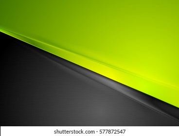 Green and black contrast striped abstraction vector background