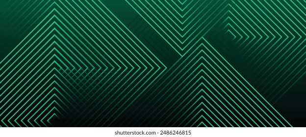 Verde y negro Vector oscuro abstracto moderno futurista línea de Anuncio 3D con Formas. Para el Anuncio de negocios, fondo de invitación formal, vale de lujo, certificado de regalo prestigioso