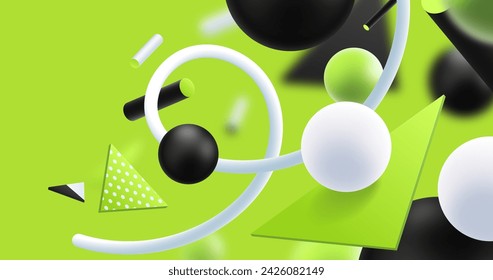 Grün schwarz futuristisches 3D Hintergrund Vektor Design in eps 10