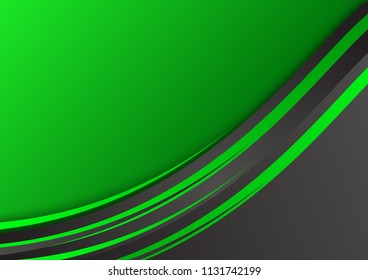 Green and black geometric abstract vector background with copy space