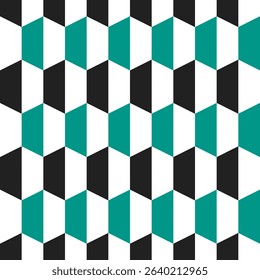 Green and black geometric pattern background. geometric pattern background. geometric background. Geometric pattern for backdrop, decoration, Gift wrapping.