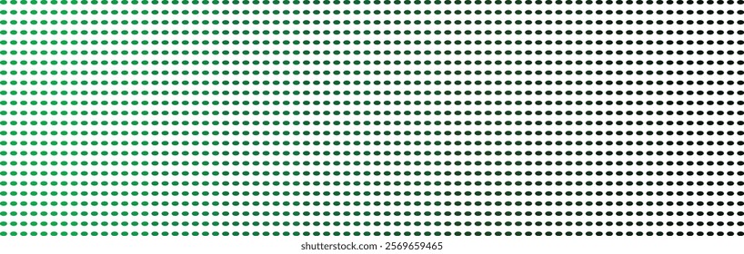 Green to Black Gradient Oval Dot Pattern