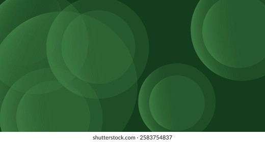 Green black gradient wavy background. Vector illustration for banner
