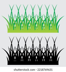 green and black grass icon set illustration that can be used for banner and poster icon logos