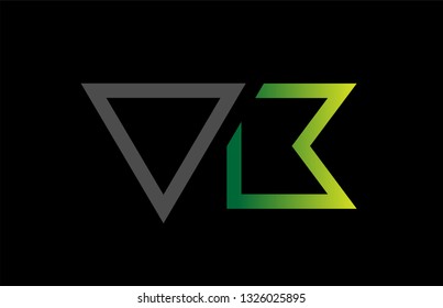 green black grey alphabet letter logo combination vk v k design suitable for a company or business