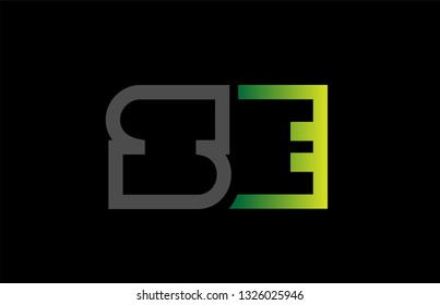 green black grey alphabet letter logo combination se s e design suitable for a company or business