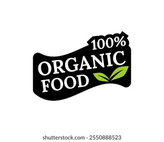 Green and black harvest inspired sticker featuring a leaf emblem, perfect for eco friendly promotions of fresh, healthy, and quality farm products.