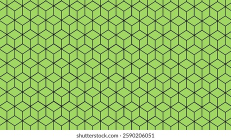 Green and black honeycomb seamless pattern as a background	
