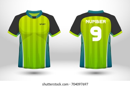 Green Black Layout Football Sport Tshirt Stock Vector (Royalty Free ...