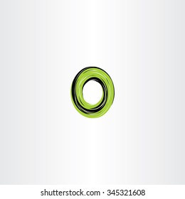 green black letter o or number 0 zero logo icon symbol