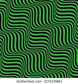 Fondo de onda de línea verde y negra