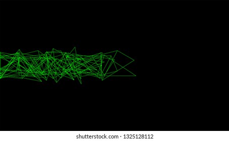 Green and black low poly background