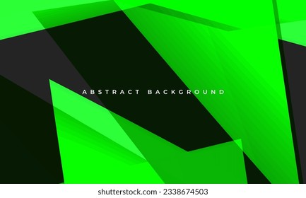 Fondo abstracto moderno y verde con formas geométricas. Ilustración del vector