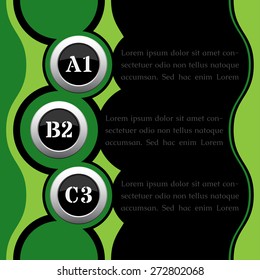 green and black modern business and media - design templates