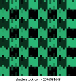 Green Black Mosaic Checkerboard Seamless Pattern Stock Vector (Royalty ...