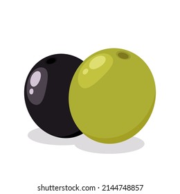 Vector de olivo verde y negro. Olivo de fondo blanco. fondo de pantalla. espacio libre para texto. espacio de copia.