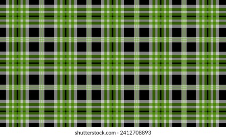 Green and black plaid checkered pattern background