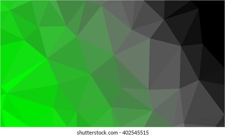 Green black polygon background