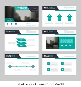 Green black presentation templates, Infographic elements template flat design set for annual report brochure flyer leaflet marketing advertising banner template