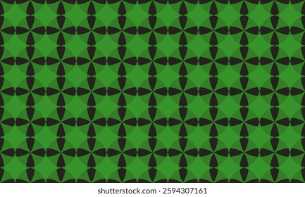 Green and black seamless pattern with squares diamond star pattern repeat seamless style, replete image design for fabric printing