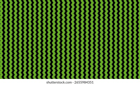 Green and black seamless pattern vertical zigzag background. Zigzag wave contrast wallpaper. Classic background.