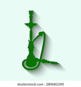 green black silhouette of a hookah 
