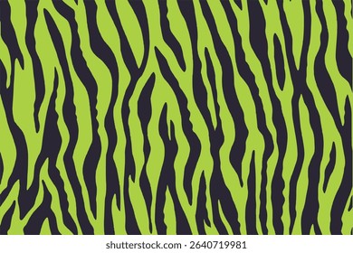 Green and black tiger-stripe camouflage pattern.Camouflage seamless pattern. Tiger stripe camouflage pattern. Vector Illustration