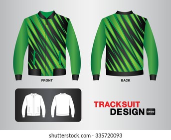green and black tracksuit design vector illustration